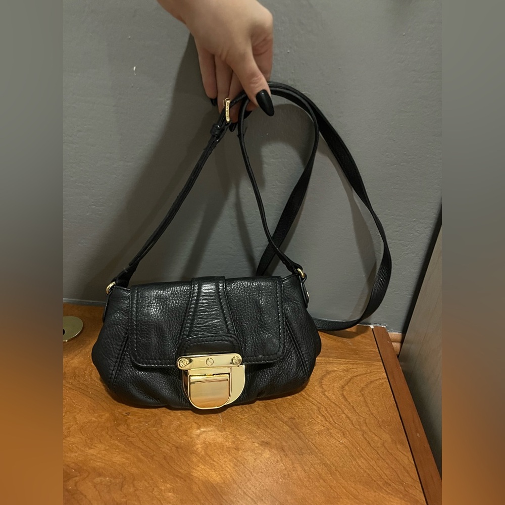 Michael Kors Leather Black Crossbody Bag Small